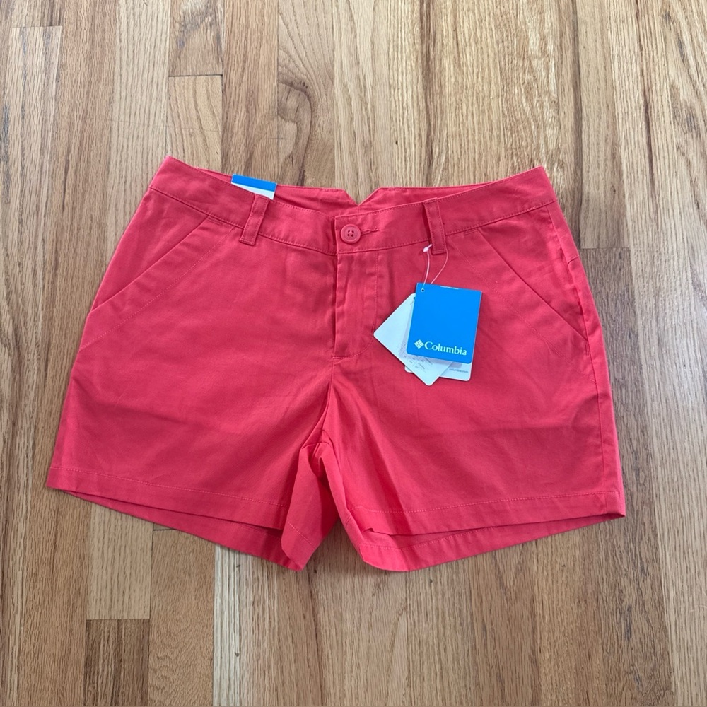 Columbia Kenzie Cove Short Women's 6 Poppy Red 100% Cotton Hiking Outdoors NWT